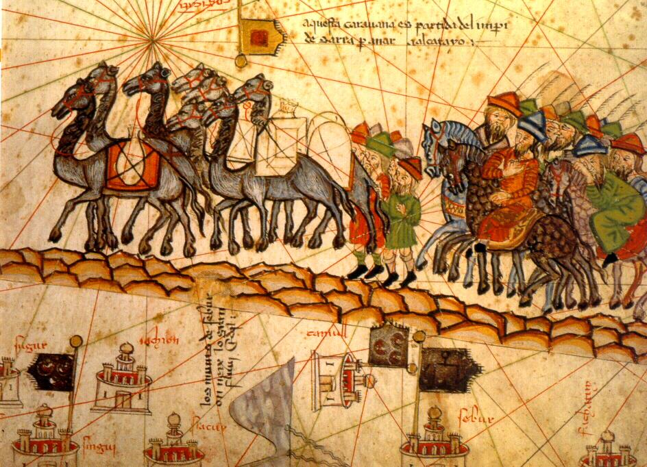 A Catalan Atlas reproduction of the Silk Road. Wikimedia Commons